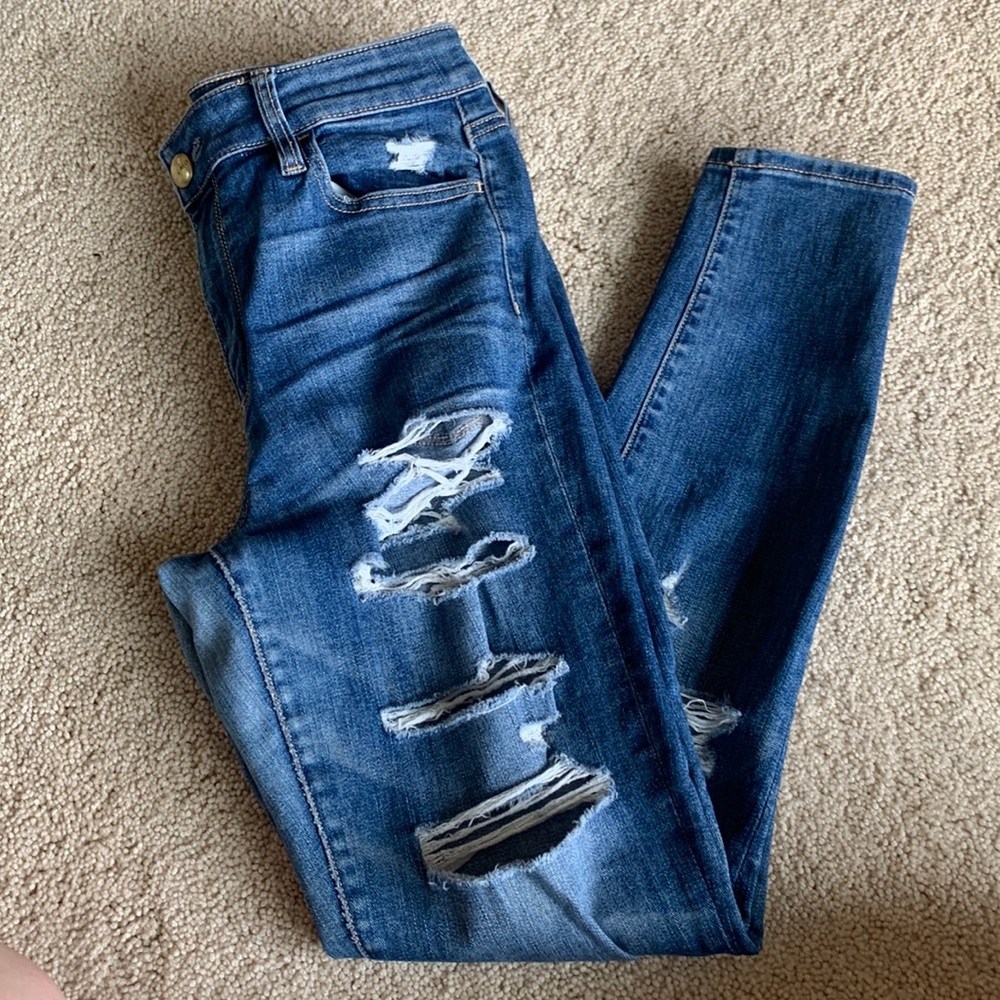 American Eagle Outfitters super stretch X super hi-rise jegging skinny ripped